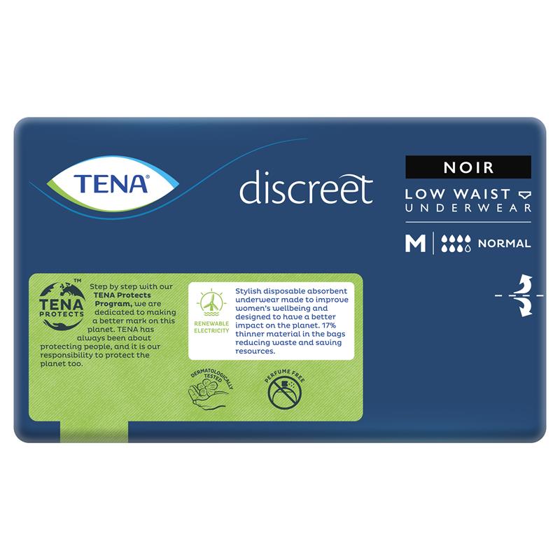TENA Discreet Low Waist Pants - Noir - Women's (Disposable)