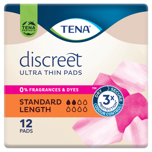 TENA Discreet Ultra Thin Pads - Standard Length