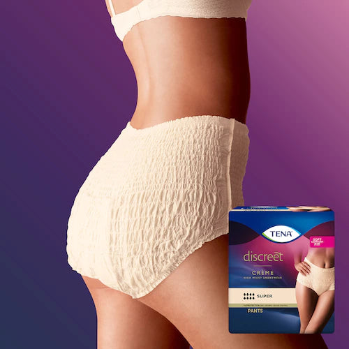 TENA Discreet High Waist Incontinence Pants - Crème