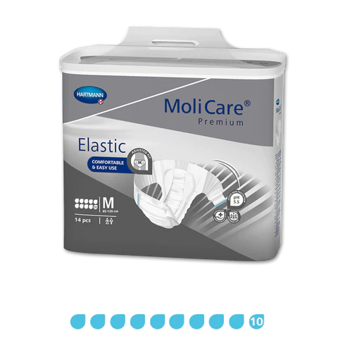 MoliCare Premium Elastic 10 Drops Slip Open Style