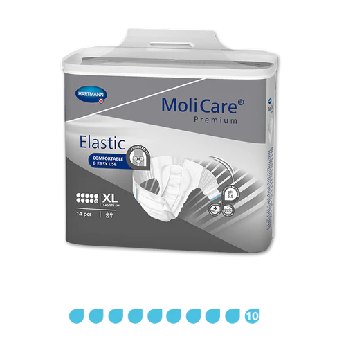 MoliCare Premium Elastic 10 Drops Slip Open Style