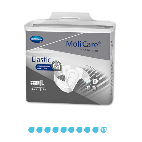 MoliCare Premium Elastic 10 Drops Slip Open Style